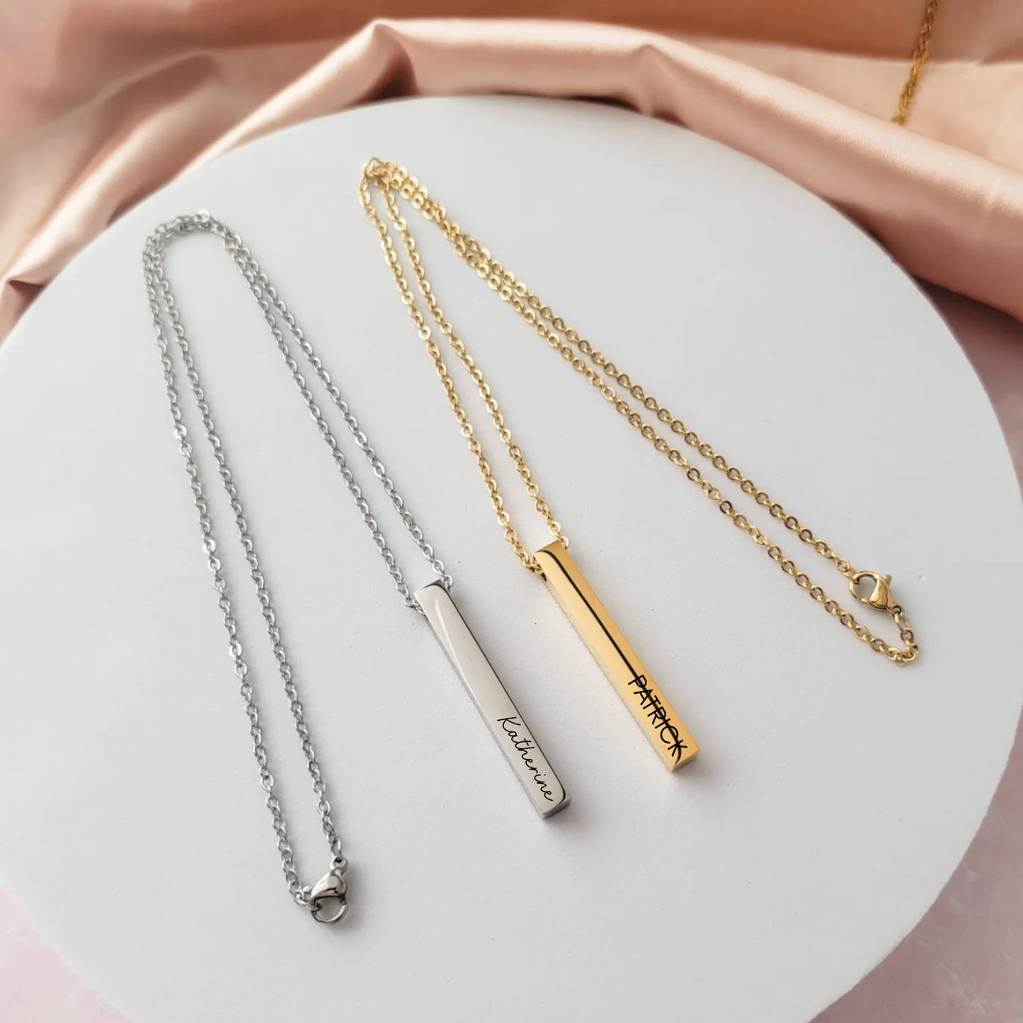 Personalized Horizontal Bar Necklace