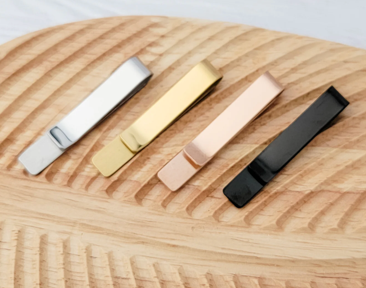Personalized Stainless Steel Tie Clip