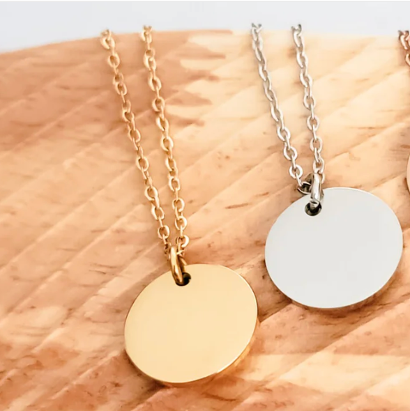 Birth Flower Circle Necklace