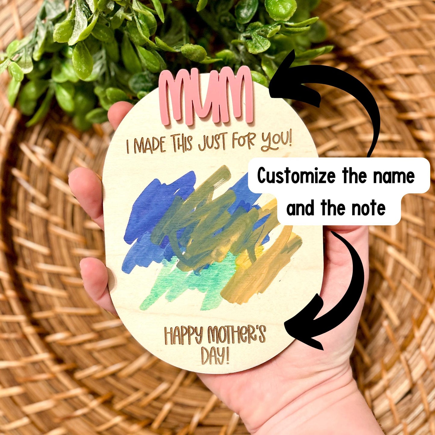 Mothers Day drawing, Mothers Day Gift, Kids Drawing momento, Mothers Day magnet, Grandkid gift, Grandma Gift