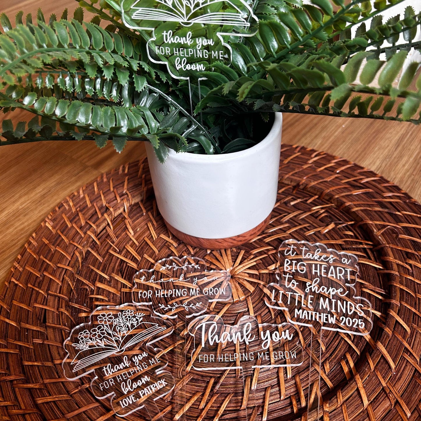 Teacher Plant Stakes, Teacher Appreciation, Teacher Gift, Thank You teacher, Plant Stakes
