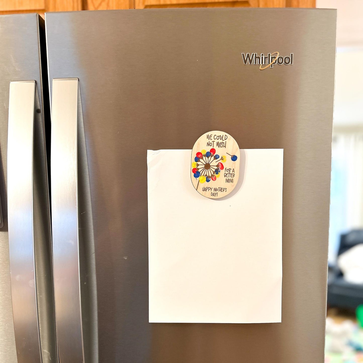 Mothers Day Magnet, Mothers Day Gift, Finger Print Magnet, We could not wish, Grandkid gift, Grandma Gift