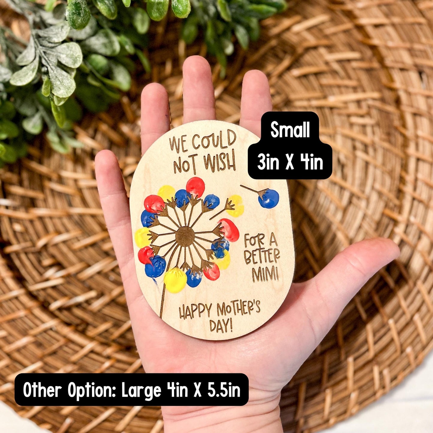 Mothers Day Magnet, Mothers Day Gift, Finger Print Magnet, We could not wish, Grandkid gift, Grandma Gift