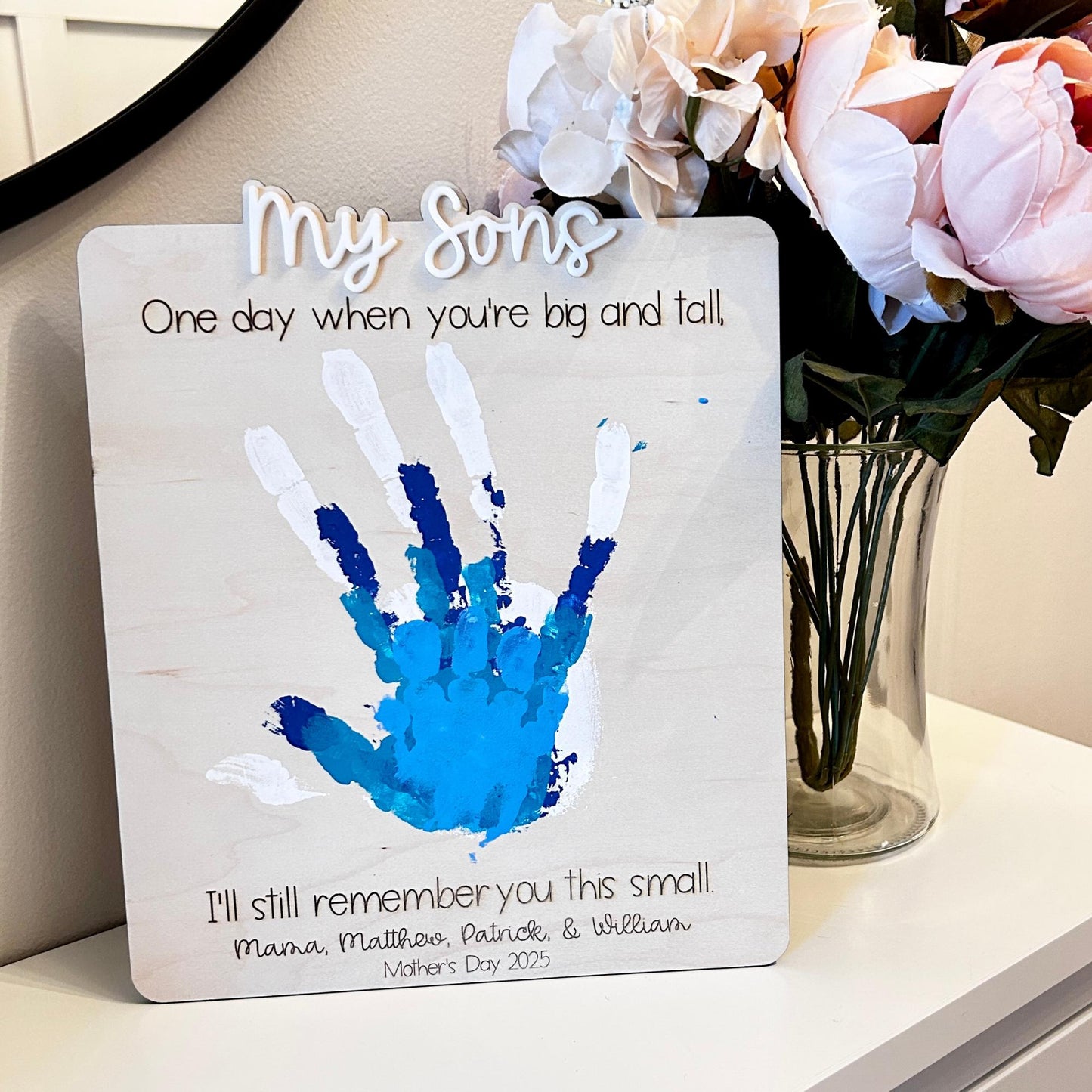 Mothers Day handprint, Mothers Day Gift, Handprint Keepsake, Still little, My Son, My Daughter