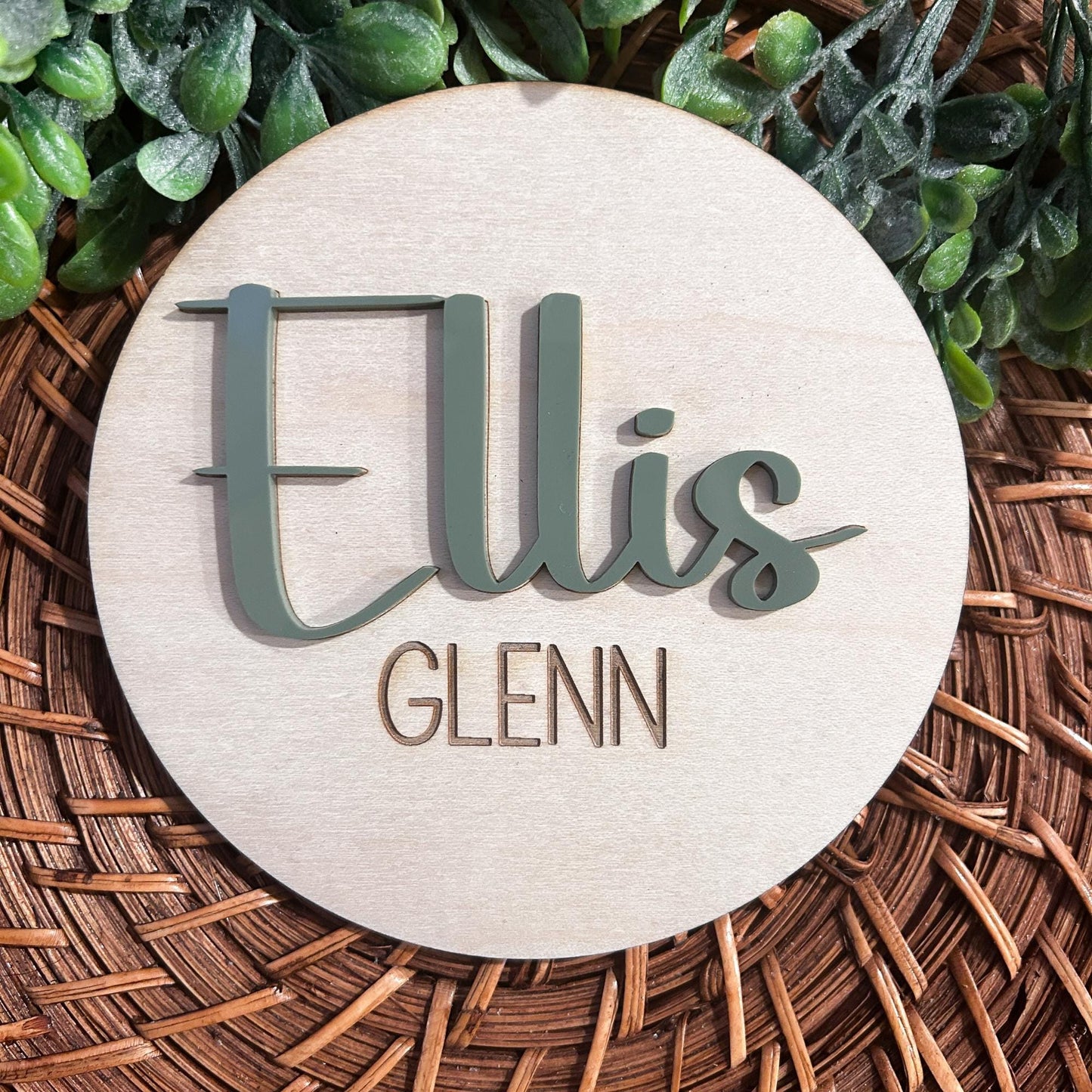 Baby Name Sign, Birth Announcement sign, Wood Baby Sign, Engraved, Acrylic, Birth Stats
