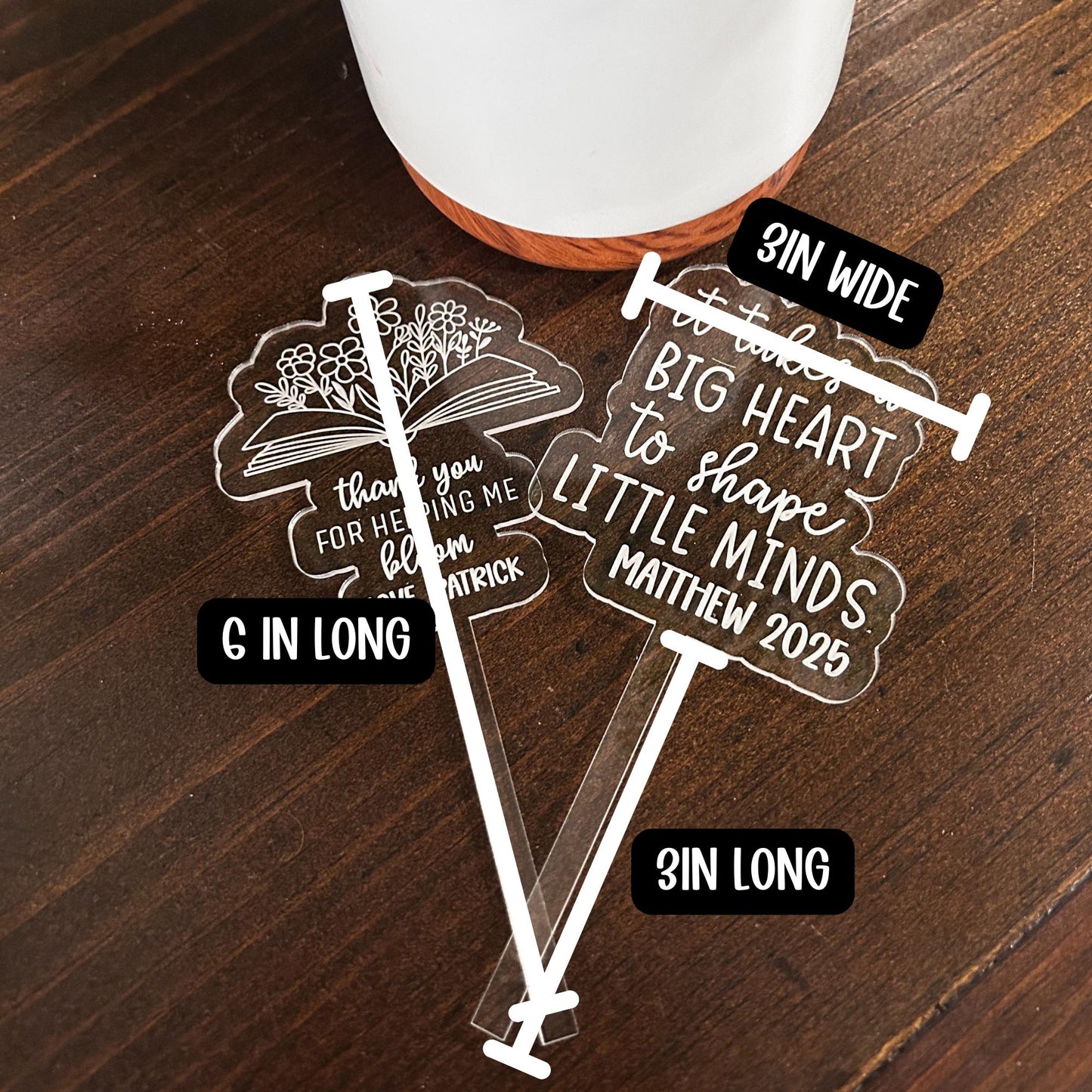 Teacher Plant Stakes, Teacher Appreciation, Teacher Gift, Thank You teacher, Plant Stakes