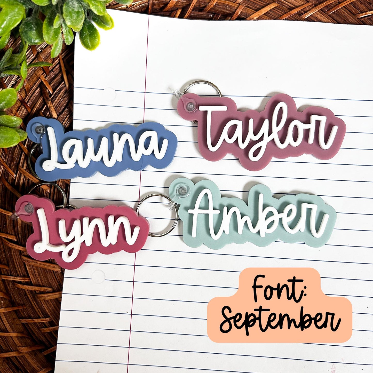 backpack tags, name keychains, personalized keychain, acrylic keychain, lunchbox label, key accessory, custom keychain, kids keychain