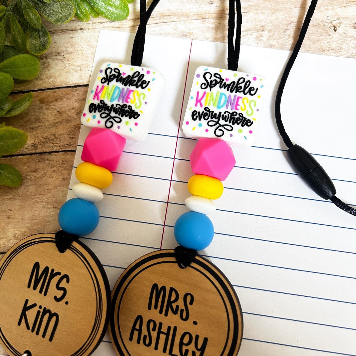 Teacher Lanyard, Sprinkle Lanyard, Bright Teacher Lanyard, Custom teacher lanyard, personalized teacher gift