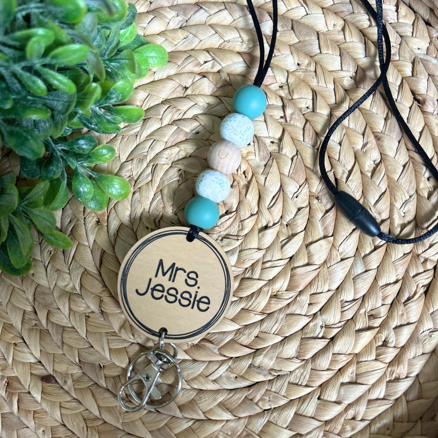 Teacher Lanyard, Floral Lanyard, Boho Lanyard Gift for Educators, Custom teacher lanyard, personalized teacher gift