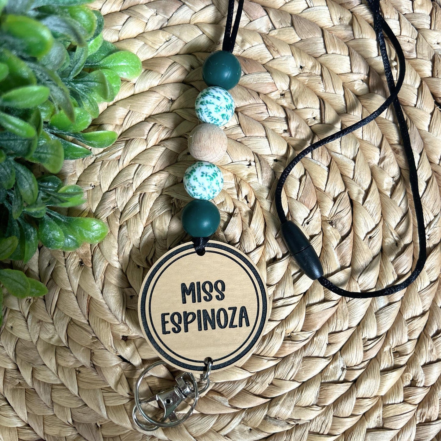 Teacher Lanyard, Floral Lanyard, Boho Lanyard Gift for Educators, Custom teacher lanyard, personalized teacher gift