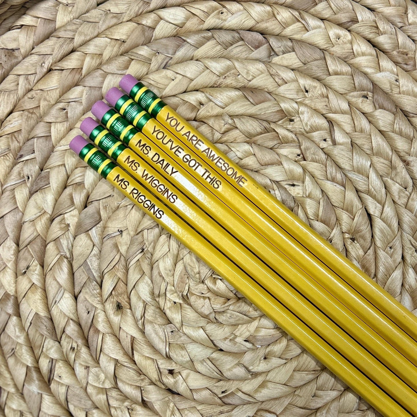 Engraved Pencils, Pastel Pencils, Neon Pencils, #2 pencils, tico pencils, presharpened pencils, personalized pencils