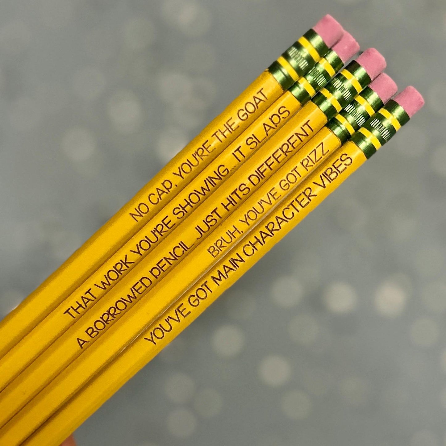 Engraved Pencils, Pastel Pencils, Neon Pencils, #2 pencils, tico pencils, presharpened pencils, personalized pencils