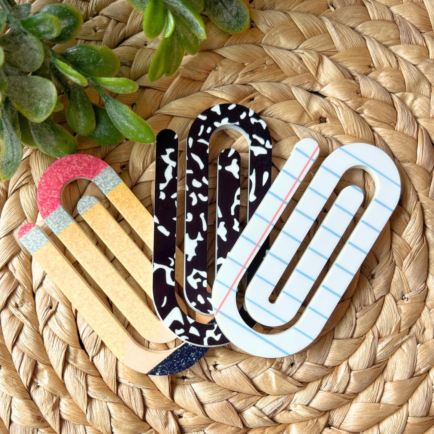 Jumbo Acrylic Paperclips, Teacher Gift • Bookmark • Planner Accessory