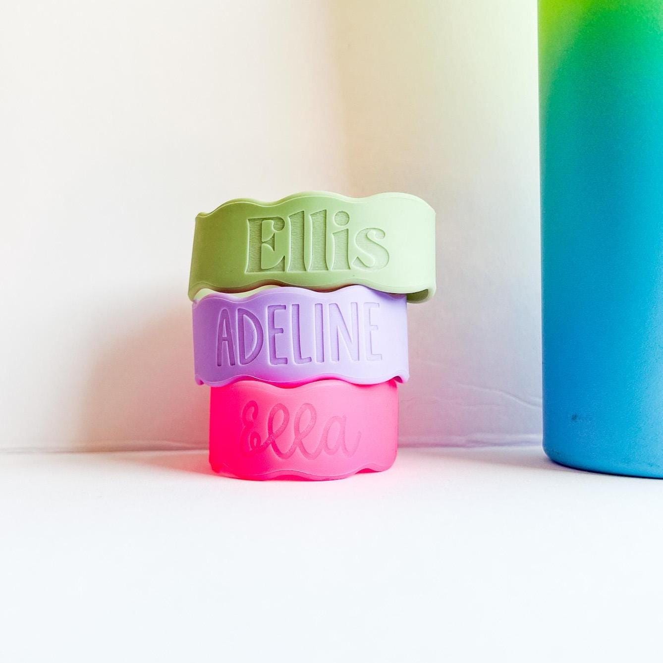 Kids Cup Label, Silicone Label, Custom Kid Cup, Bottle Name Label, Bottle Label, Baby Bottle Label, Permanent Label, Rubber Cup Holder