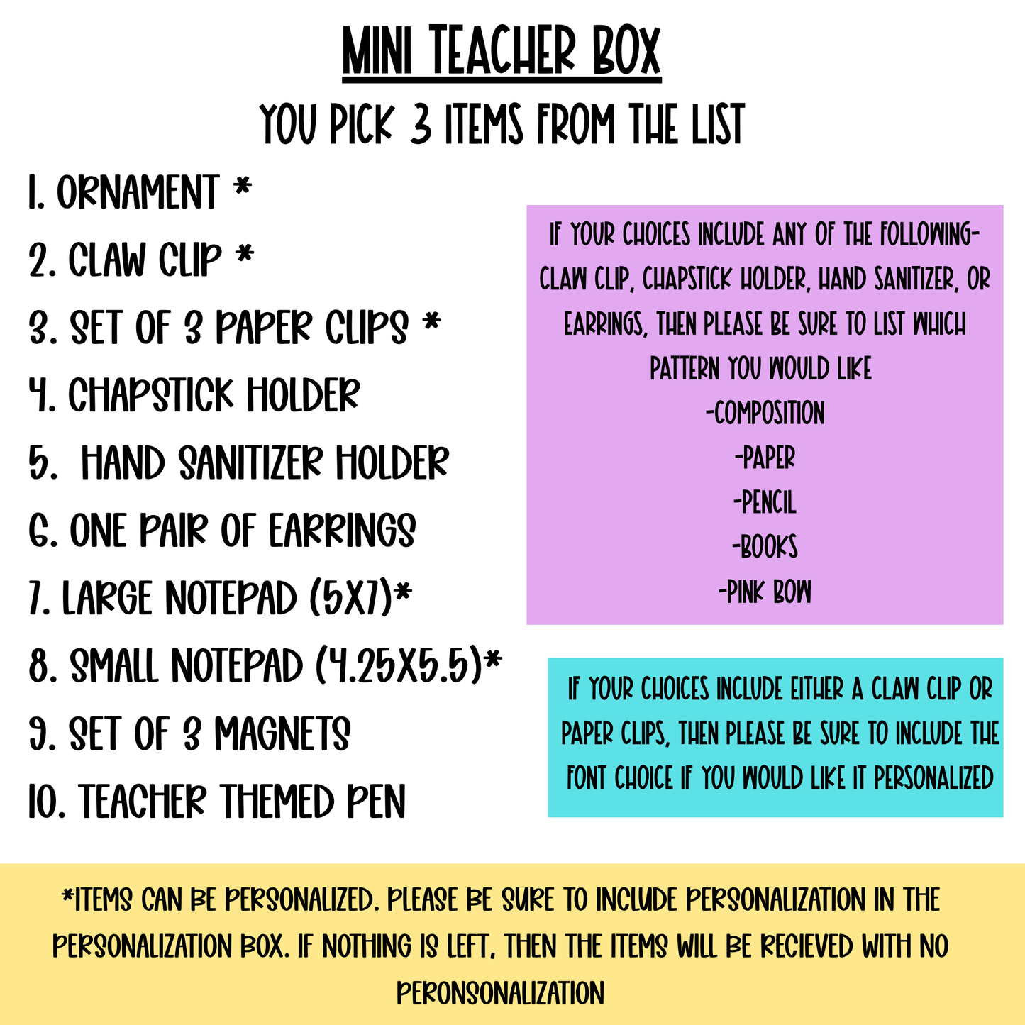 Teacher Christmas Gift Box