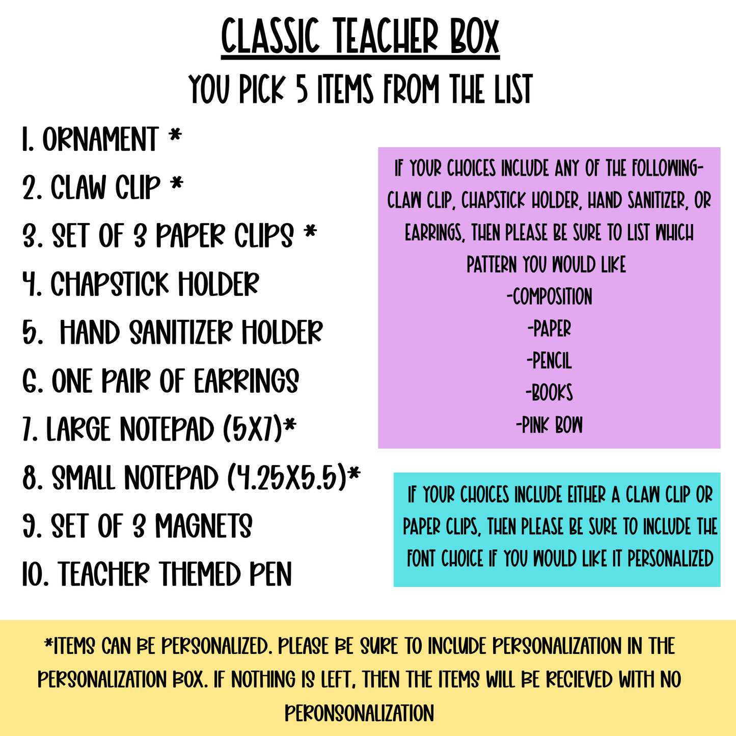 Teacher Christmas Gift Box