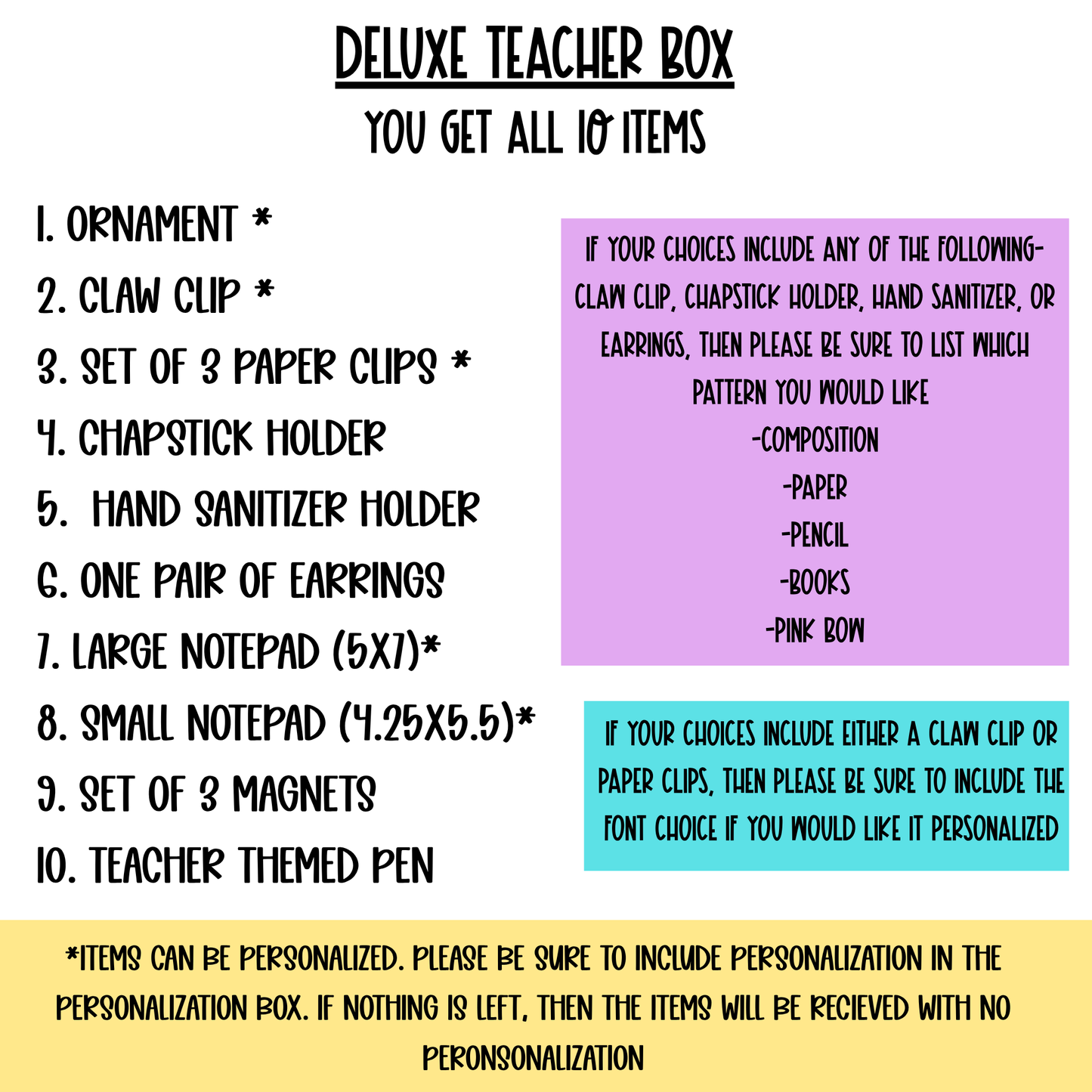 Teacher Christmas Gift Box