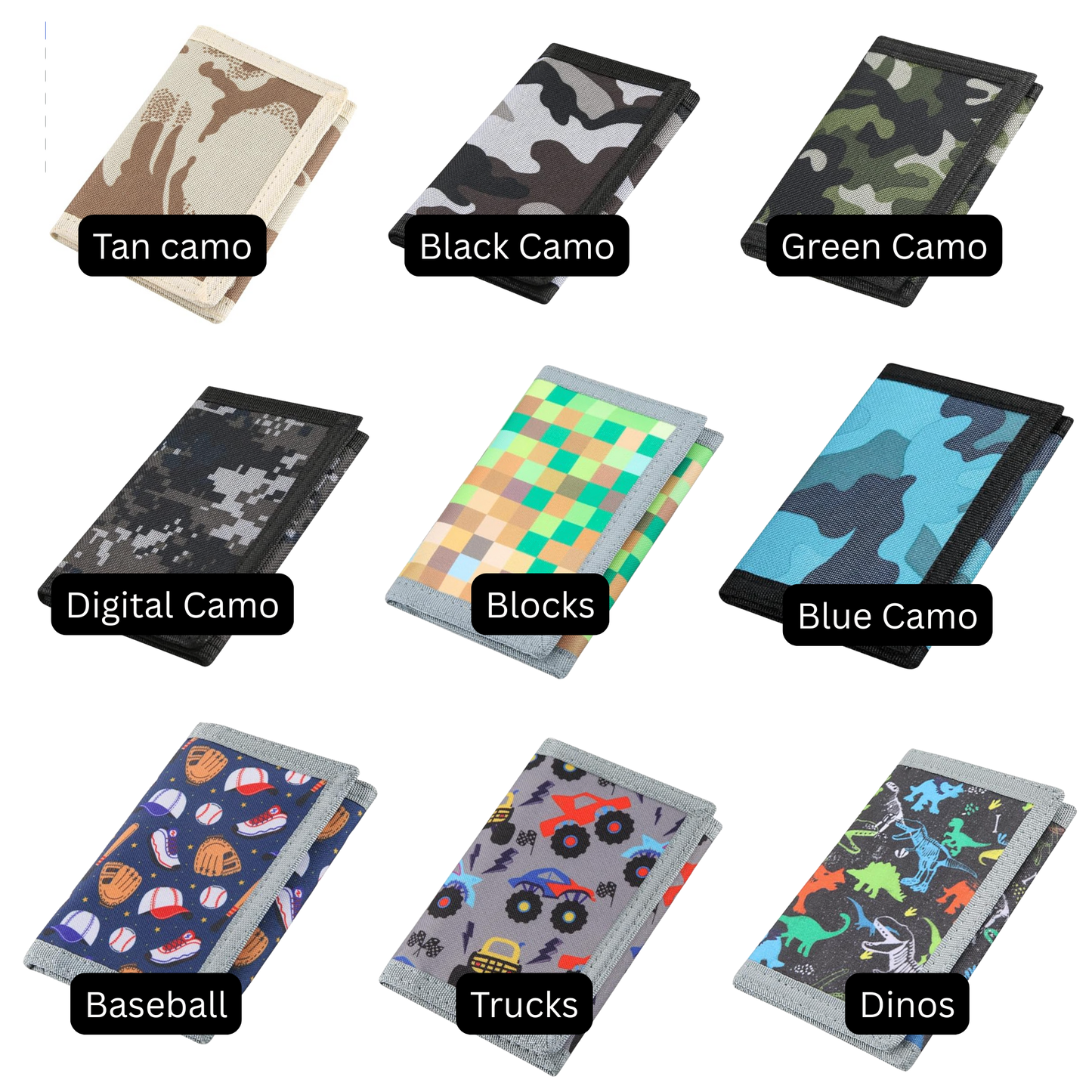 Personalized Boys Velcro Wallet