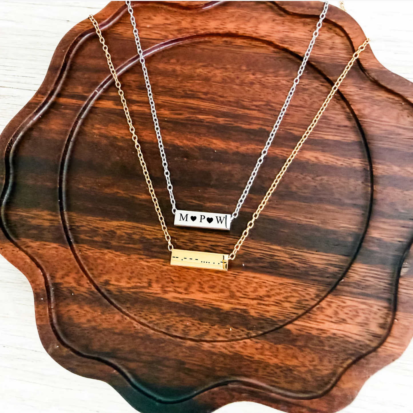 Personalized Small Horizontal Bar Necklace