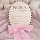 Scalloped Oval Birth Announcement