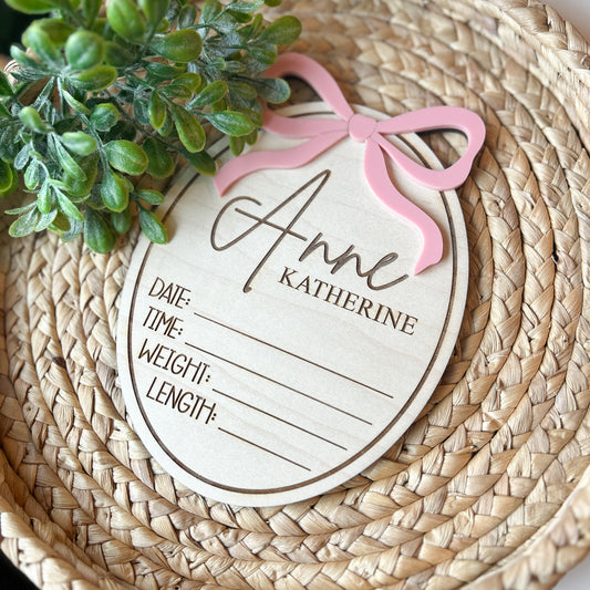 Bow Birth Announcement