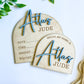 Arched Baby Name/Stat Sign Set