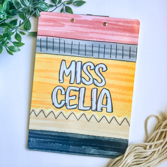 Teacher Clipboard Pencil Style