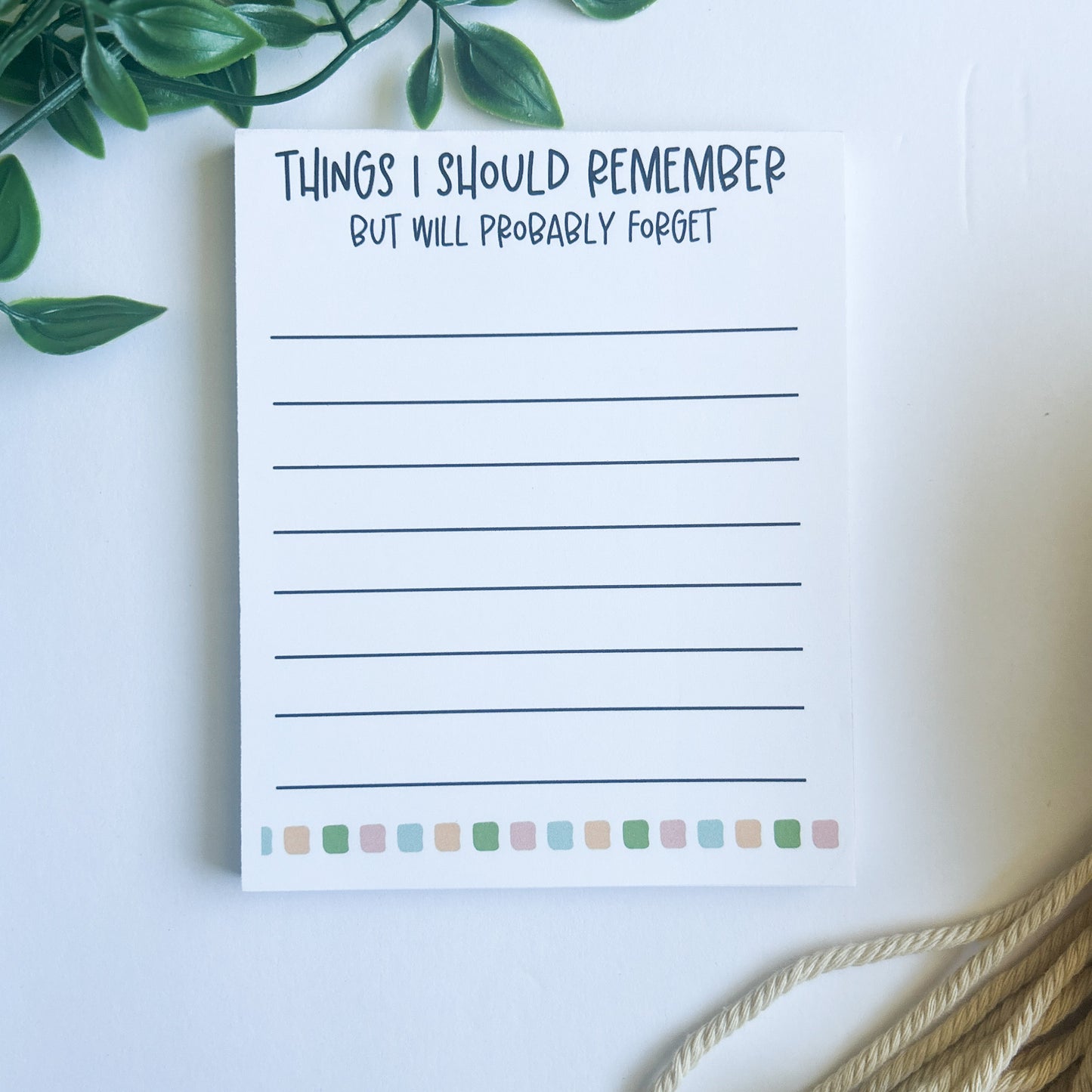 Things I should remember notepad