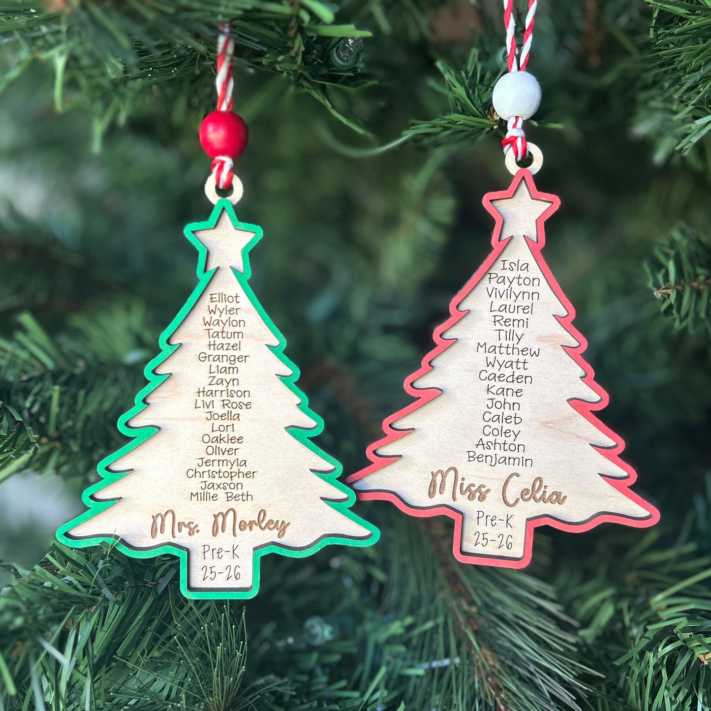Christmas Tree Teacher Ornament Frame