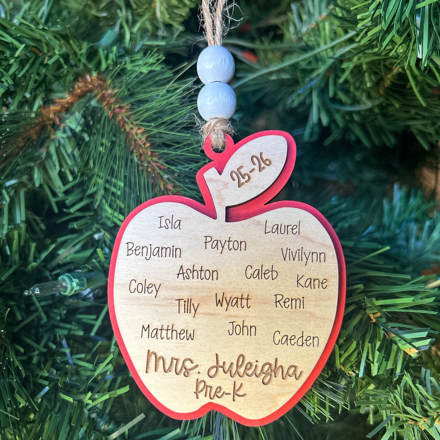 Class Apple Ornament