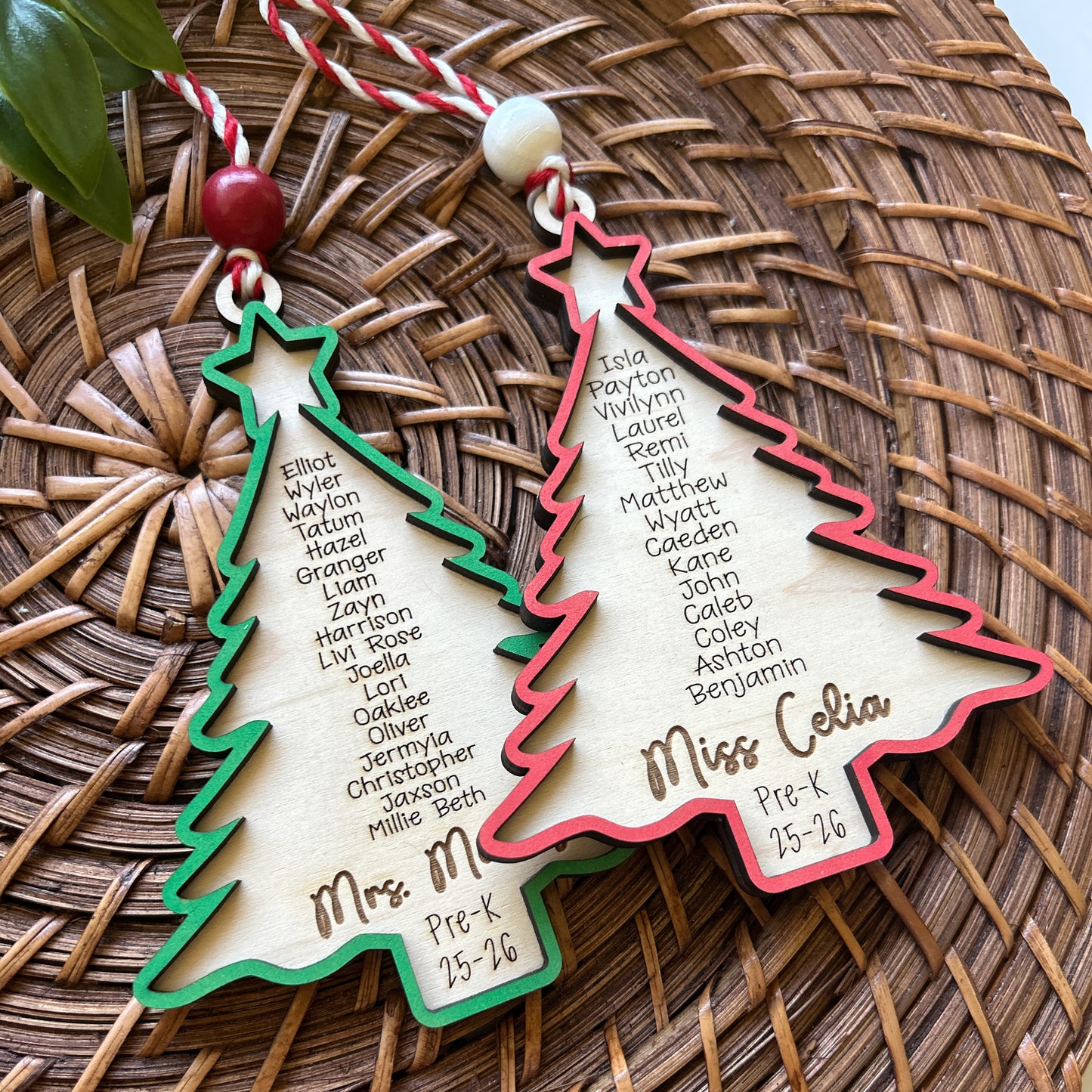 Christmas Tree Teacher Ornament Frame