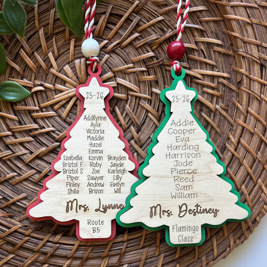 Christmas Tree Teacher Ornament