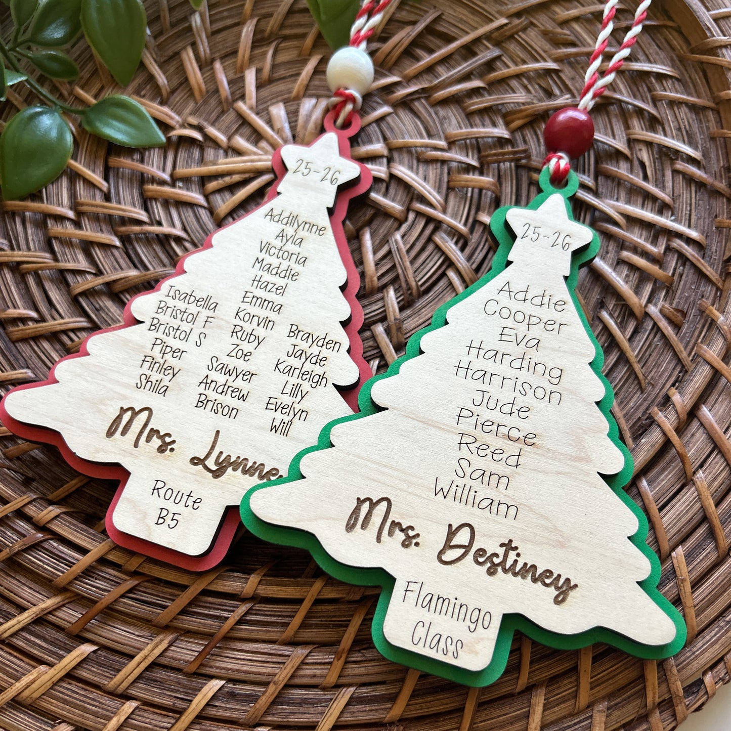 Christmas Tree Teacher Ornament