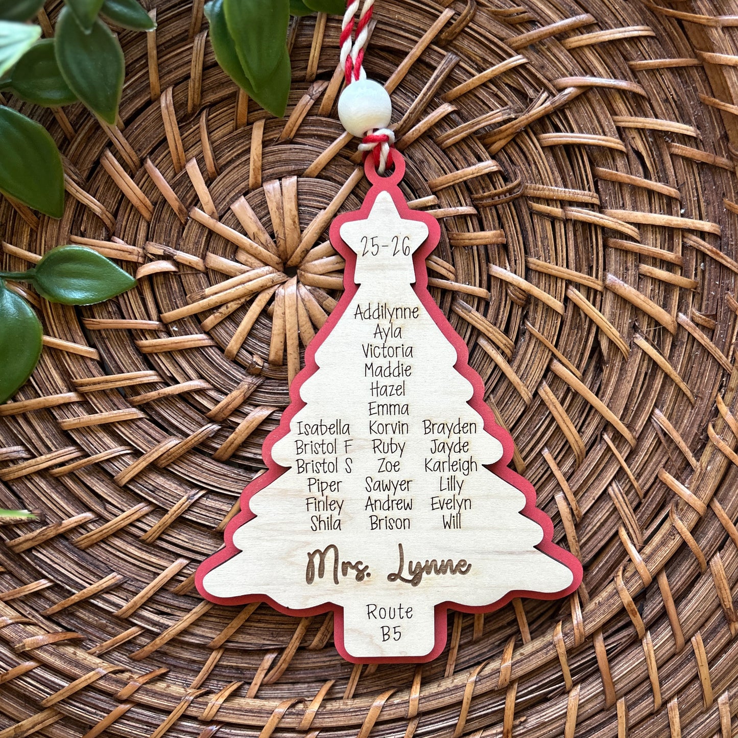 Christmas Tree Teacher Ornament