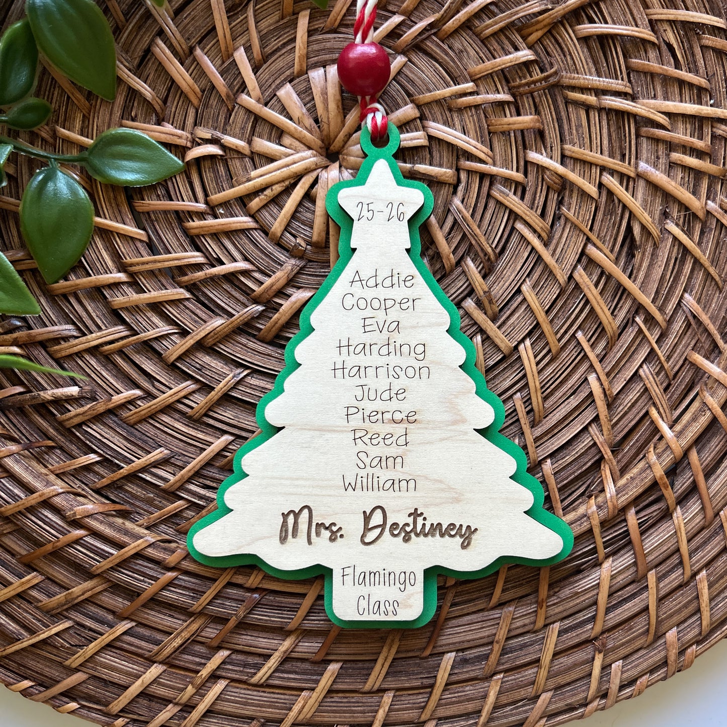 Christmas Tree Teacher Ornament