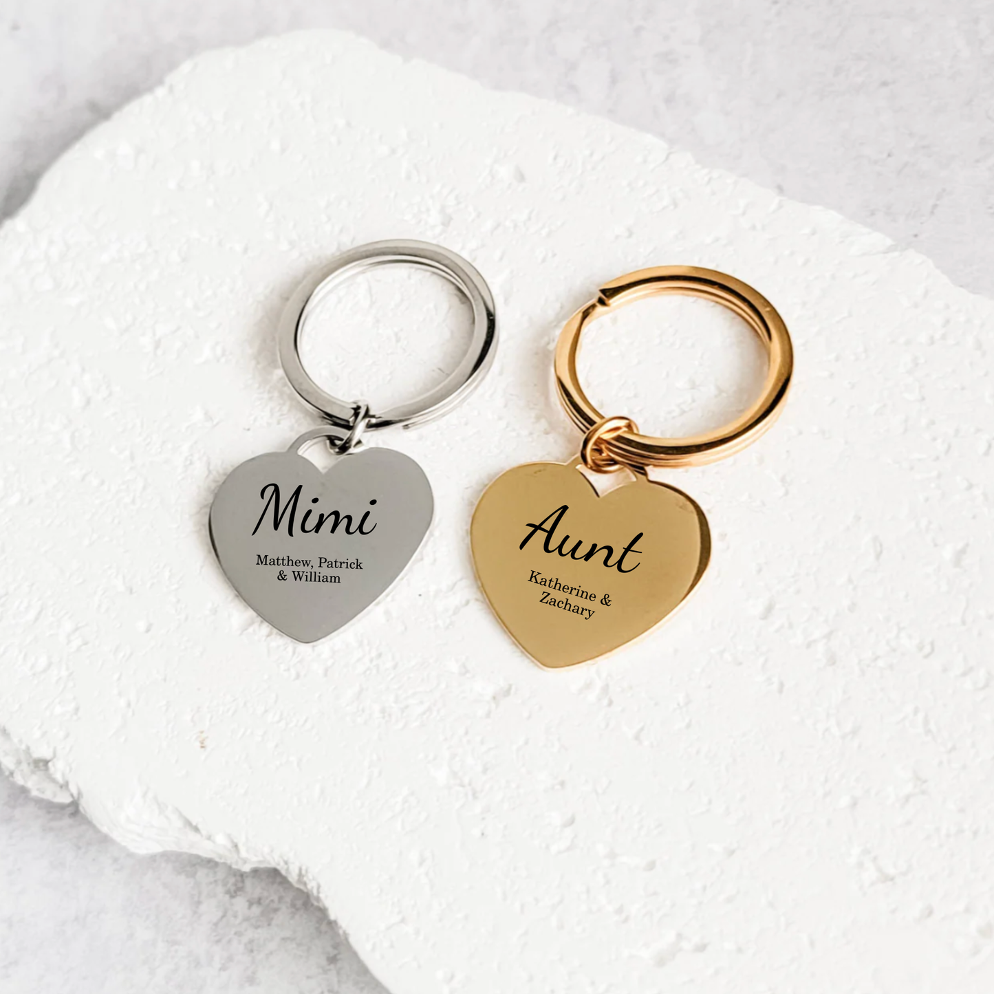 Personalized Heart Name Keychain