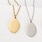 Birth Flower Bouquet Oval necklace