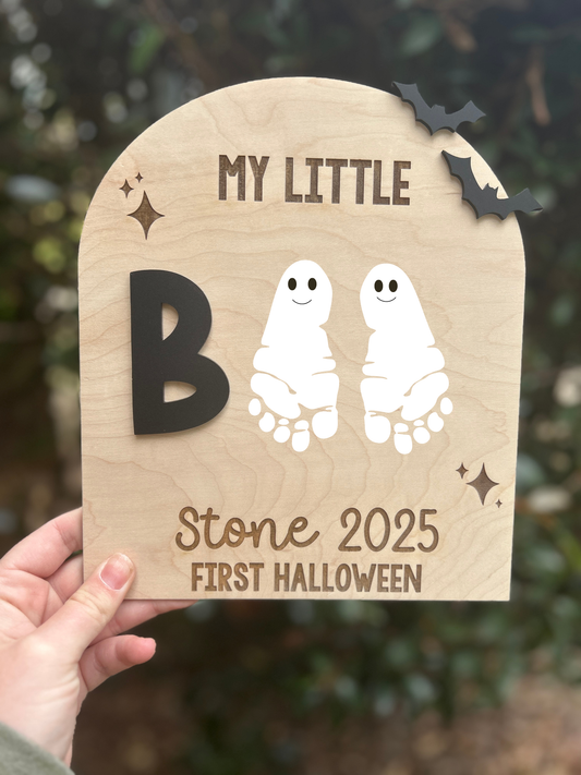 Boo Footprint Sign