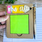 Post It Note Holder, Teacher Gift, Custom Pen, Personalized Teacher Gift, Pencil, Back to School
