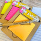 Post It Note Holder, Teacher Gift, Custom Pen, Personalized Teacher Gift, Pencil, Back to School
