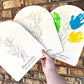 Flower Bouquet Handprint, Mothers Day handprint keepsake, Garden Handprint, Childs Handprint Memory, Mother's Day Bouquet