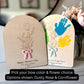 Flower Bouquet Handprint, Mothers Day handprint keepsake, Garden Handprint, Childs Handprint Memory, Mother's Day Bouquet