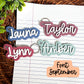 backpack tags, name keychains, personalized keychain, acrylic keychain, lunchbox label, key accessory, custom keychain, kids keychain
