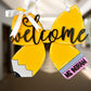 Pencil Door Hanger, Pencil Bow, Teacher Door Sign, Welcome sign, Pencil decor, Teacher gift