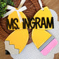 Pencil Door Hanger, Pencil Bow, Teacher Door Sign, Welcome sign, Pencil decor, Teacher gift