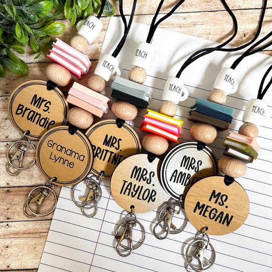 Teacher Lanyard, Book Lanyard, Teacher Cup, Custom teacher lanyard, personalized teacher gift