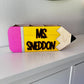 Personalized Pencil Holder for Teachers – Maple Wood, Hand Painted – Teacher Gift, Desk Organizer, Back to School, Custom Name
