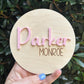Baby Name Sign, Birth Announcement sign, Wood Baby Sign, Engraved, Acrylic, Birth Stats