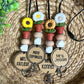 Flower Teacher Lanyard, Book Lanyard, Gift for Educators, Custom teacher lanyard, personalized teacher gift, Sunflower, Daisy Lanyard