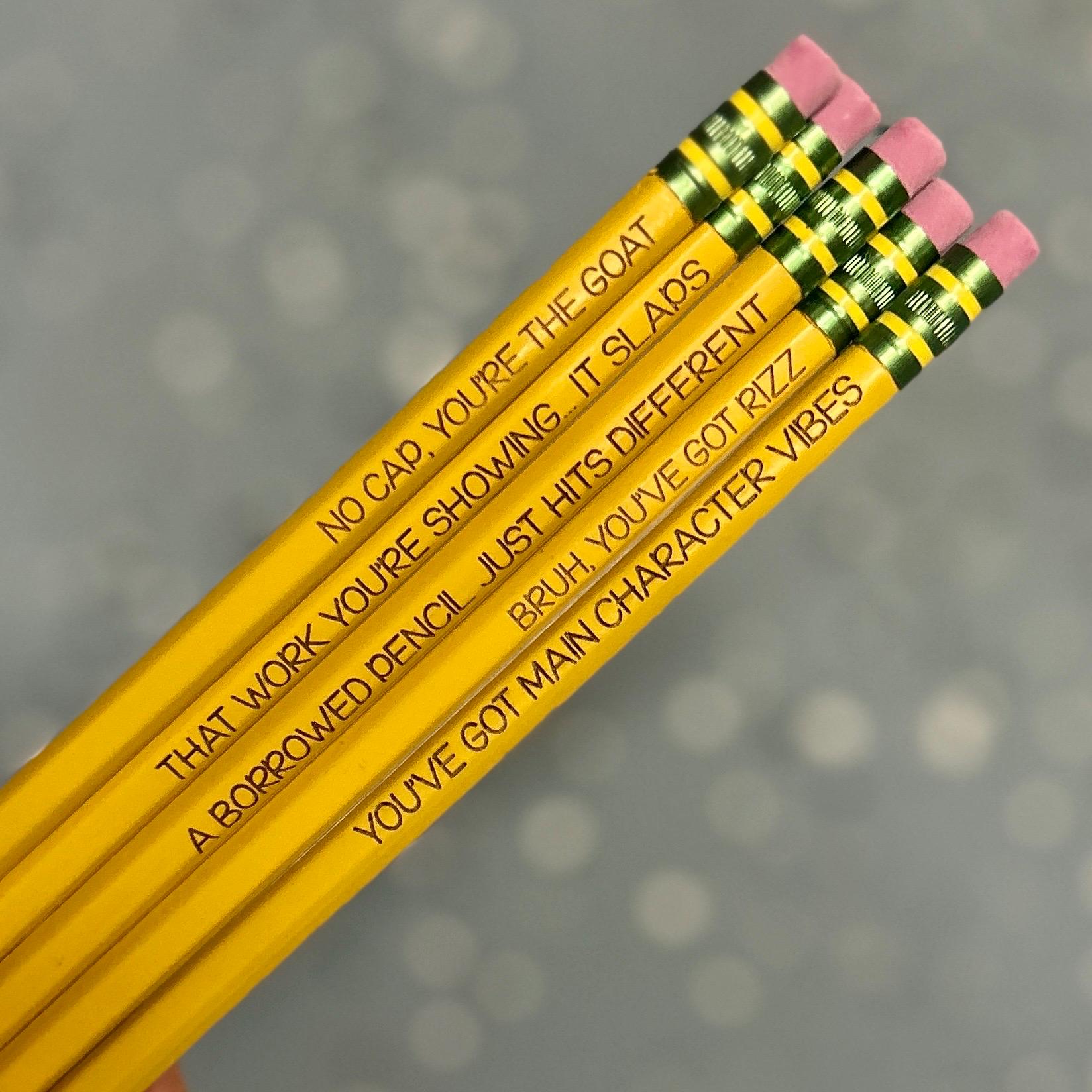 Engraved Pencils, Pastel Pencils, Neon Pencils, #2 pencils, tico pencils, presharpened pencils, personalized pencils